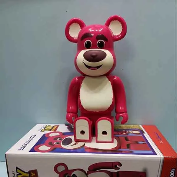 Đồ Chơi Mô Hình Bearbrick X Toy Story Rozzo Màu Be Hồng Size 100% + 400%