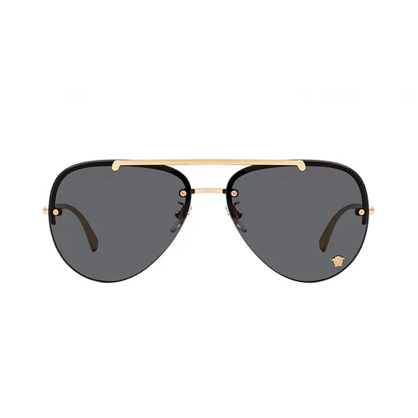 Kính Mát Versace Medusa Glam Pilot Sunglasses VE2231 100287 Màu Xám Vàng - Kính mắt - Vua Hàng Hiệu