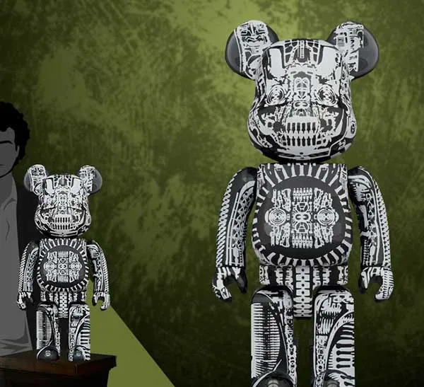 Đồ Chơi Mô Hình Bearbrick World Wide Tour H.R. Giger Màu Đen Trắng Size 100% + 400% - Đồ chơi mô hình - Vua Hàng Hiệu