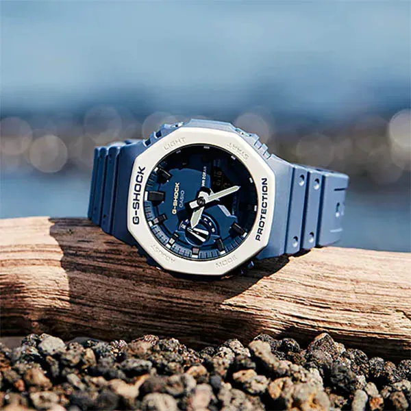 Đồng Hồ Nam Casio Analog-Digital G Shock GA2110ET-2A Màu Xanh Navy