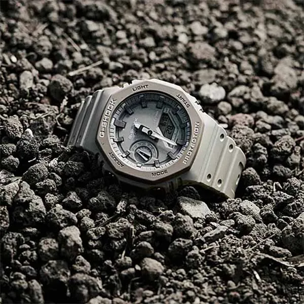 Đồng Hồ Nam Casio Analog-Digital G Shock GA2110ET-8A Màu Xám