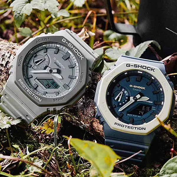 Đồng Hồ Nam Casio Analog-Digital G Shock GA2110ET-8A Màu Xám