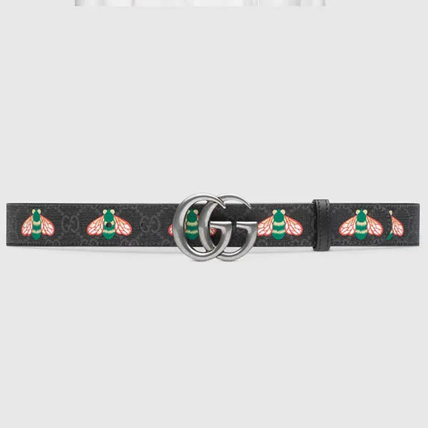 Thắt Lưng Gucci GG Marmont Thin Belt With Bees Màu Đen - Thắt lưng - Vua Hàng Hiệu