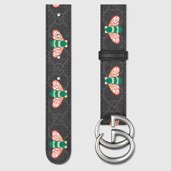 Thắt Lưng Gucci GG Marmont Thin Belt With Bees Màu Đen - Thắt lưng - Vua Hàng Hiệu