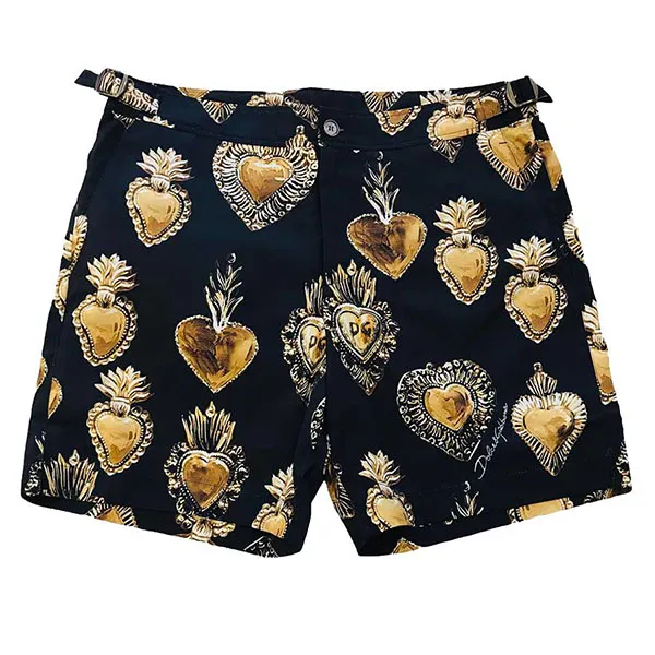Quần Shorts Nữ Dolce & Gabbana D&G Black Gold Crown Beachwear Shorts Màu Đen Vàng - Thời trang - Vua Hàng Hiệu