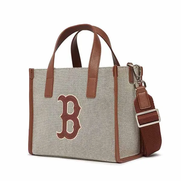Túi Đeo Chéo Nữ MLB Basic Big Logo Canvas Small Tote Bag 3AORS062N-43BRD Màu Nâu - Túi xách - Vua Hàng Hiệu