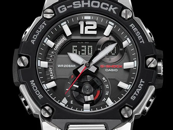 Đồng Hồ Nam Casio Analog-Digital G-Steel GSTB300-1A Màu Đen