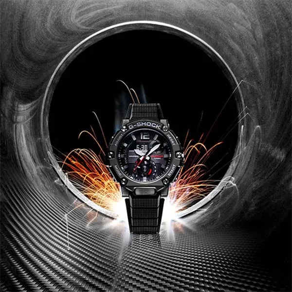 Đồng Hồ Nam Casio Analog-Digital G-Steel GSTB300-1A Màu Đen