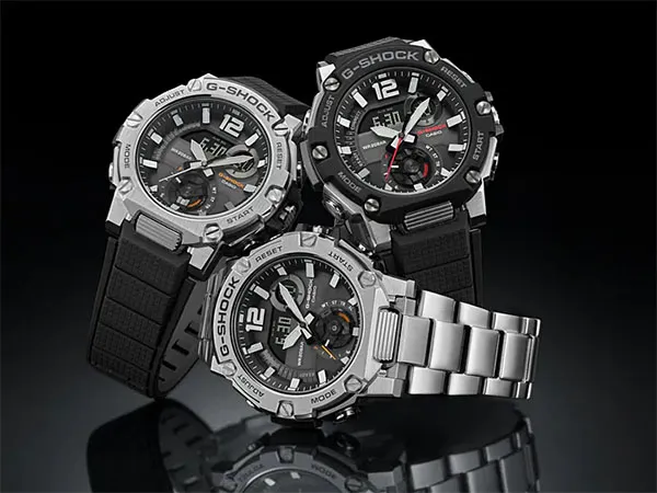 Đồng Hồ Nam Casio Analog-Digital G-Steel GSTB300-1A Màu Đen