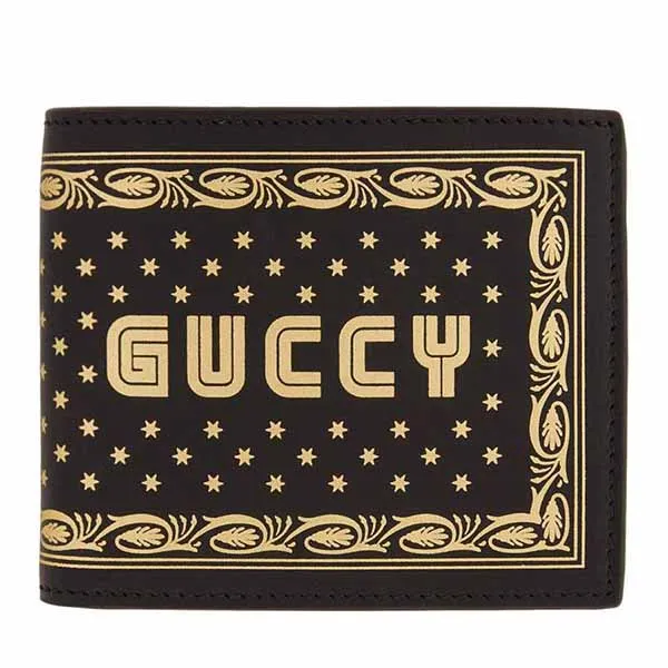 Ví Gucci Black Guccy Sega Logo Bifold Wallet Màu Đen - Túi xách - Vua Hàng Hiệu