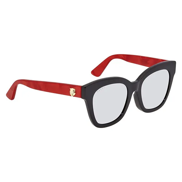 Kính Mát Gucci Silver Mirror Ladies Sunglasses GG0029SA 008 52 Màu Đen Đỏ