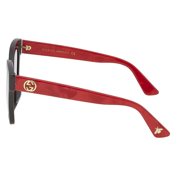 Kính Mát Gucci Silver Mirror Ladies Sunglasses GG0029SA 008 52 Màu Đen Đỏ