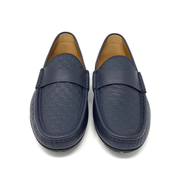 Giày Lười Nam Gucci Navy Guccissima Driving Loafers W/ Tags Màu Xanh Navy Size 42 - 1