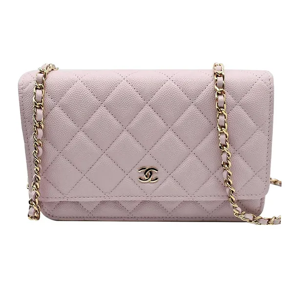 Túi Đeo Chéo Chanel Caviar Tiny CC Wallet on Chain WOC in Light Pink 22P GHW Màu Hồng Nhạt - Túi xách - Vua Hàng Hiệu