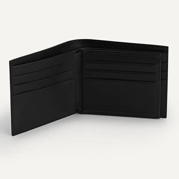Ví Nam Pedro Textured Leather Wallet Black Màu Đen
