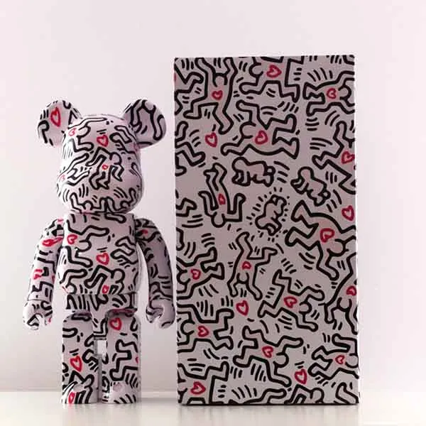 Đồ Chơi Mô Hình Bearbrick Keith Haring #8 Màu Trắng Đen Size 1000% - Đồ chơi mô hình - Vua Hàng Hiệu