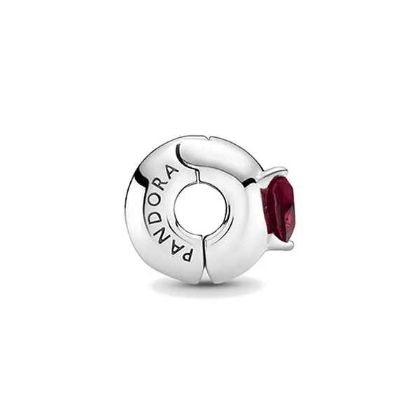 Hạt Vòng Charm Red Heart Solitaire Clip 799203C01 Màu Bạc Đỏ - Trang sức - Vua Hàng Hiệu