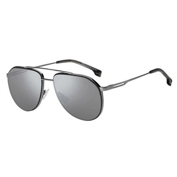 Kính Mát Hugo Boss Silver Mirror Aviator Men's Sunglasses BOSS 1326/S 0KJ1/T4 60 Màu Xám Bạc - 1