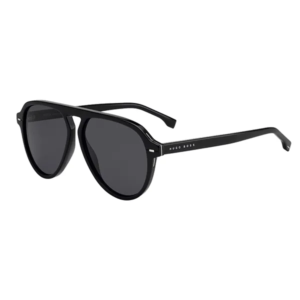 Kính Mát Hugo Boss Grey Aviator Men's Sunglasses Boss 1126/S 0807/IR 57 Màu Đen Xám - 3