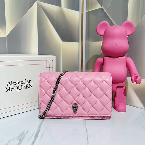 Túi Đeo Chéo Alexander Mcqueen Women's Pave Skull Pink Evening Bag Màu Hồng - Túi xách - Vua Hàng Hiệu