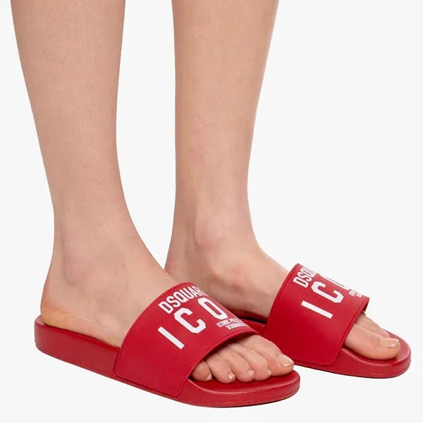 Dép Dsquared2 Logo Slides FFW0006 17200001 4065 Red Màu Đỏ Size 40 - Dép - Vua Hàng Hiệu