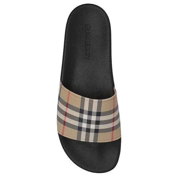 Dép Burberry Check Slides Màu Đen - Dép - Vua Hàng Hiệu