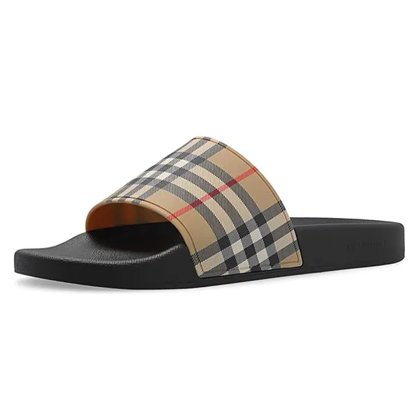 Dép Burberry Check Slides Màu Đen - Dép - Vua Hàng Hiệu