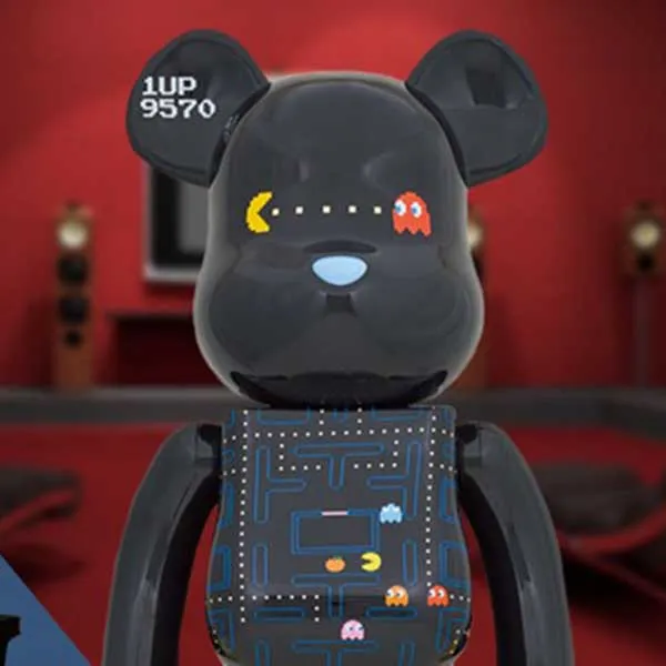 Đồ Chơi Mô Hình Bearbrick Pac-Man Màu Đen Size 1000%