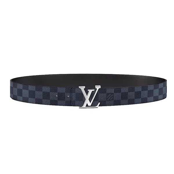 Thắt Lưng Nam Louis Vuitton LV Initiales 40mm Reversible Belt Màu Xanh Navy Mặt Trắng