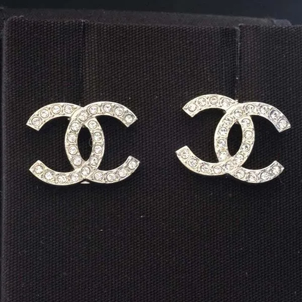 Khuyên Tai Chanel 22 Cruise Collection Big Size CC Logo Silver Earrings AB7706 Màu Bạc - Trang sức - Vua Hàng Hiệu