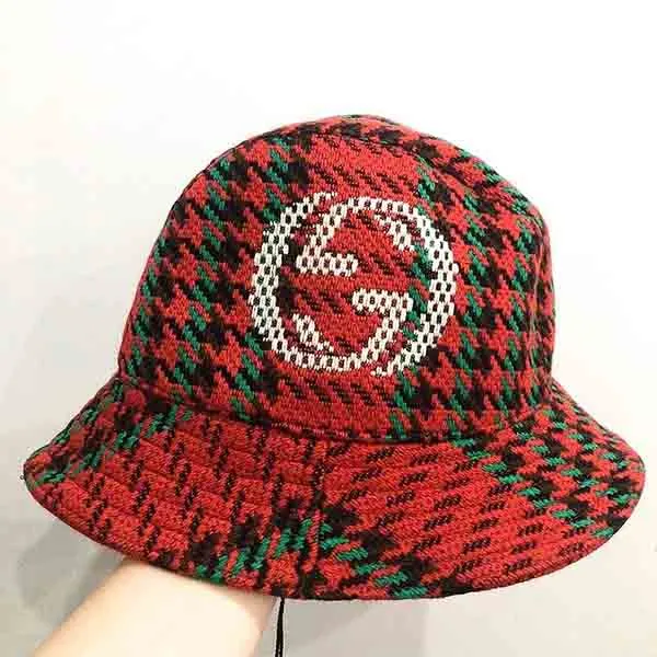 Mũ Gucci Interlocking G GG Check Pattern Hat 6408764 Màu Đỏ - Mũ nón - Vua Hàng Hiệu