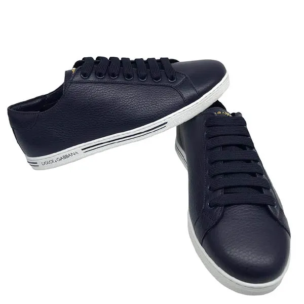 Giày Thể Thao Dolce & Gabbana D&G Buckskin Saint Tropez Sneaker Blue Màu Xanh Navy Size 40
