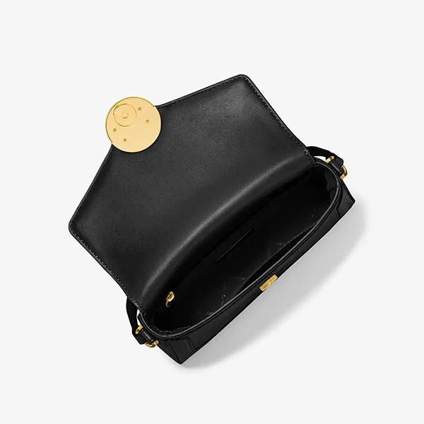 Túi Đeo Chéo Michael Kors MK Jessie Small Pebbled Leather Shoulder Bag Black Màu Đen - 4