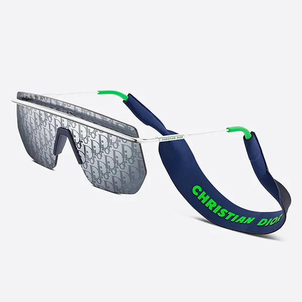 Kính Mát Dior Blue Mask Sunglasses With Silver Mirrored Dior Oblique MotifDior Motion M1I F0B8 Màu Xanh - Kính mắt - Vua Hàng Hiệu