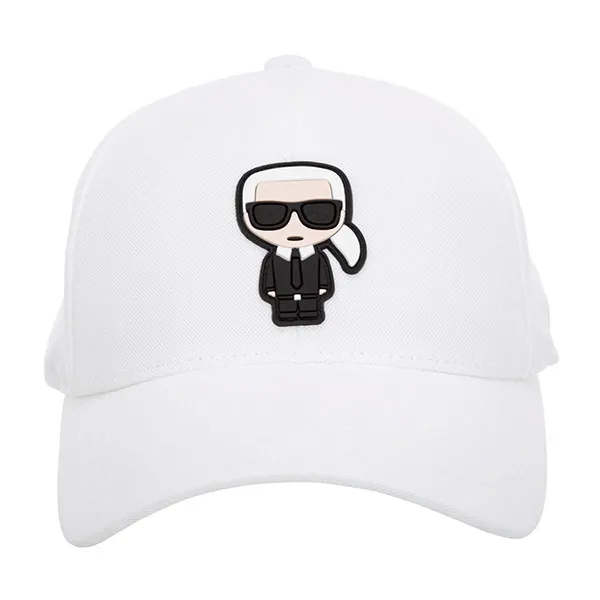 Mũ Karl Lagerfeld Graphic Logo-Print Baseball Cap Màu Trắng - Mũ nón - Vua Hàng Hiệu