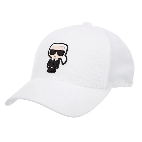 Mũ Karl Lagerfeld Graphic Logo-Print Baseball Cap Màu Trắng - Mũ nón - Vua Hàng Hiệu