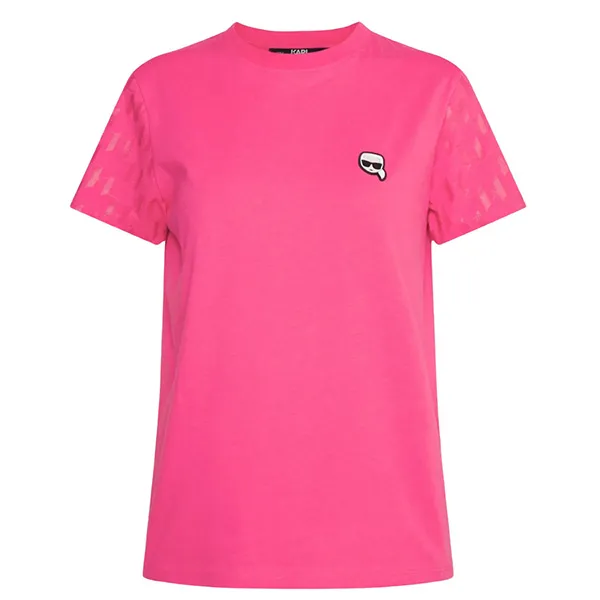 Áo Phông Karl Lagerfeld Ikonik Monogram - Print T-Shirt - Fuchsia/Pink Màu Hồng - Thời trang - Vua Hàng Hiệu