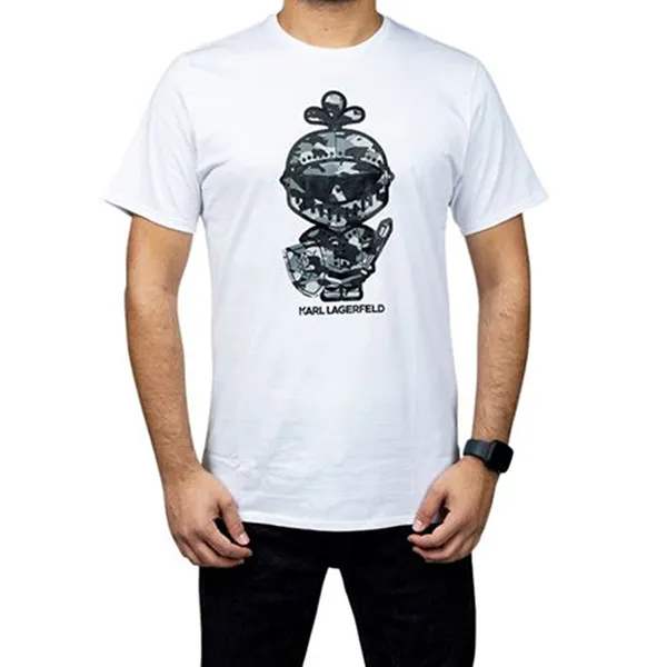 Áo Phông Karl Lagerfeld T-shirt For Men Màu Trắng Size S - Thời trang - Vua Hàng Hiệu