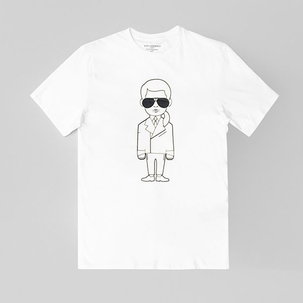 Áo Phông Karl Lagerfeld Men's Slim-fit Karl Character With Sunglasses Print T-shirt In White Màu Trắng Size M - 1