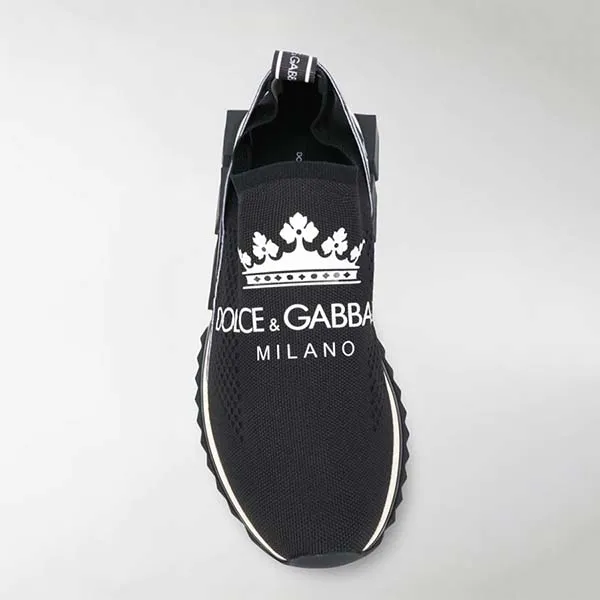 Giày Sneakers Dolce & Gabbana D&G Crown Print Sorrento CS1595AU448HNR18 Màu Đen