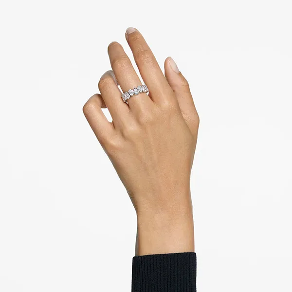 Nhẫn Swarovski Vittore Ring Pear Cut, White, Rhodium Plated 5572825 Màu Bạc Size 58 - Trang sức - Vua Hàng Hiệu