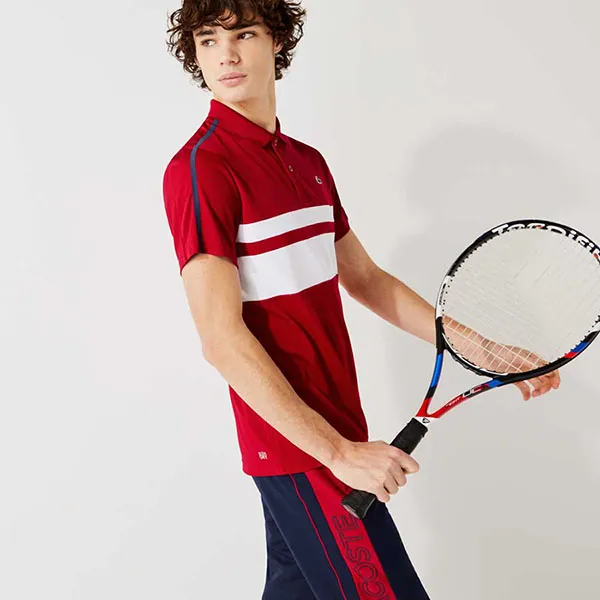 Áo Polo Lacoste Full Stripe Polo Men DH9605 00 4FV Màu Đỏ Size XS - Thời trang - Vua Hàng Hiệu
