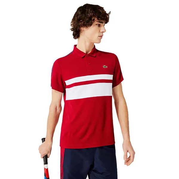 Áo Polo Lacoste Full Stripe Polo Men DH9605 00 4FV Màu Đỏ Size XS - Thời trang - Vua Hàng Hiệu