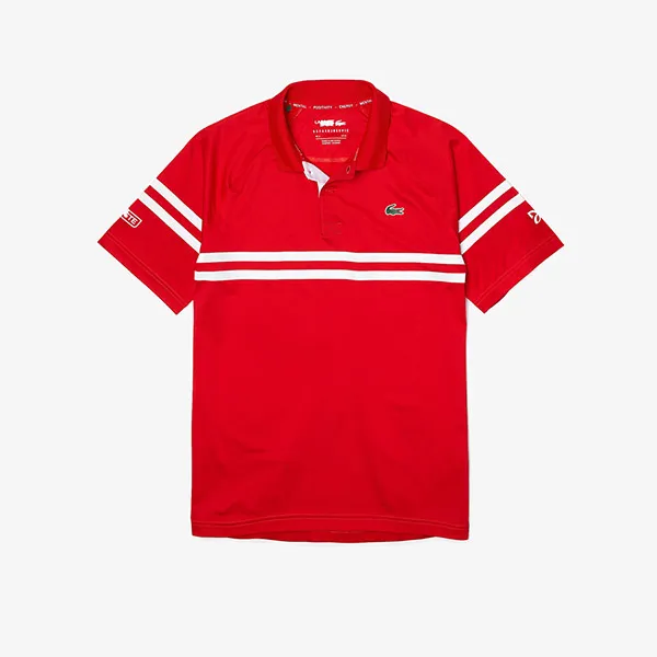 Áo Polo Lacoste Mens Sport x Novak Djokovic Ultra Light Tennis Polo - Red/White Màu Đỏ Size S - Thời trang - Vua Hàng Hiệu