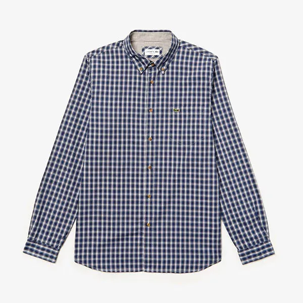 Áo Sơ Mi Lacoste Oxford Check Button Down Shirt Regular CH1539 10 0Y0 Màu Xanh Kẻ Size 41 - Thời trang - Vua Hàng Hiệu