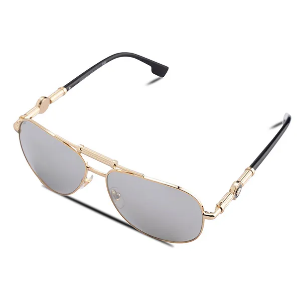 Kính Mát Versace Sunglasses Men's Gold Medusa Logo 2236 1252/6G Màu Xám Vàng Size 59