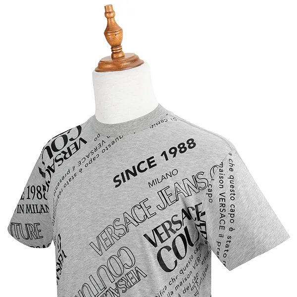Áo Phông Versace Jeans Couture Since 1988 Milano 71GAHT28 CJ00T 802 Màu Ghi