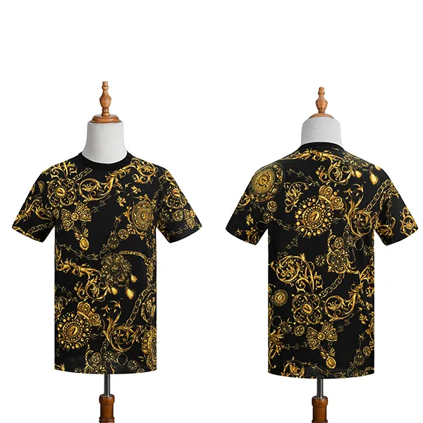 Áo Phông Versace Jeans Couture Slim Fit Erkek T Shirt Họa Tiết 71GAH6S0 JS015 G89 Màu Đen