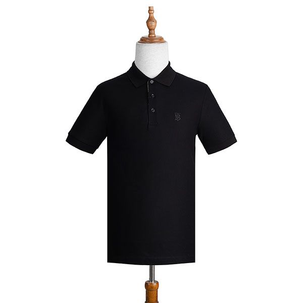 Áo Polo Burberry Shirt In Cotton Piqué With Monogram 8014003 A1189 Màu Đen Size XS - 1