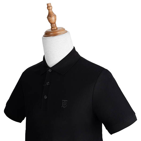 Áo Polo Burberry Shirt In Cotton Piqué With Monogram 8014003 A1189 Màu Đen Size XS - 3